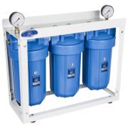 Фильтр воды тройная система корпусов на раме Aquafilter Big Blue 10