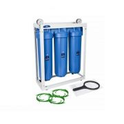 Фильтр воды тройная система корпусов на раме Aquafilter Big Blue 20