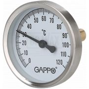 Термометр биметаллический GAPPO в комплекте с погружной гильзой, Dn 63мм, гильза 50мм 1/2