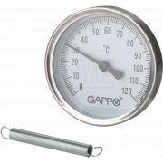 Термометр биметаллический GAPPO накладной с пружиной, Dn 63мм, G1475