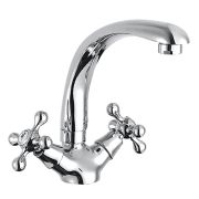 Смеситель для раковины Cron CN4408 двухручковый, силумин